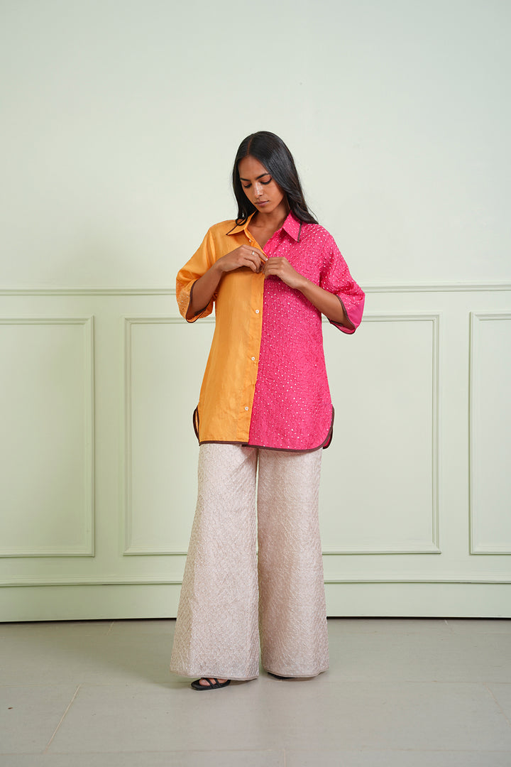 Crushed Bandhani Shirt