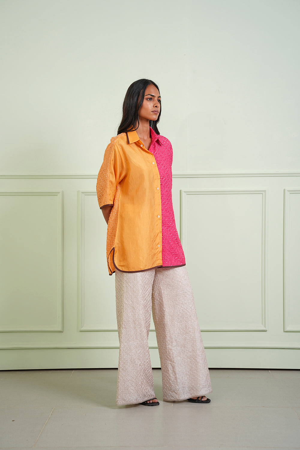 Crushed Bandhani Shirt