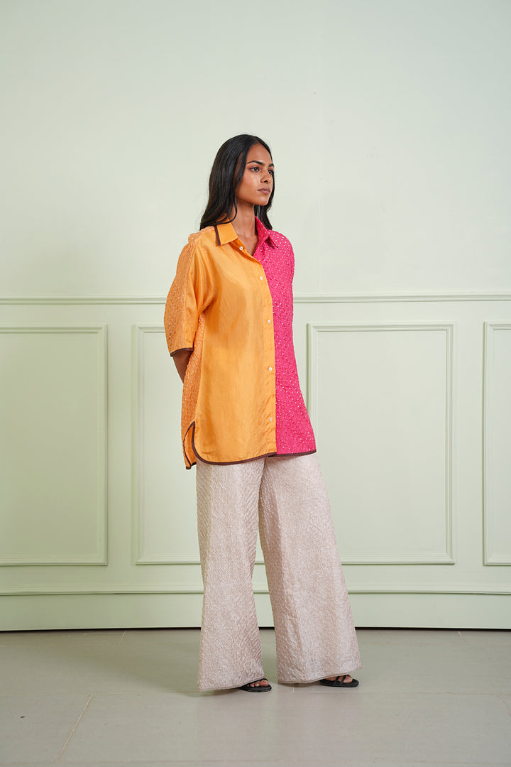 Crushed Bandhani Shirt