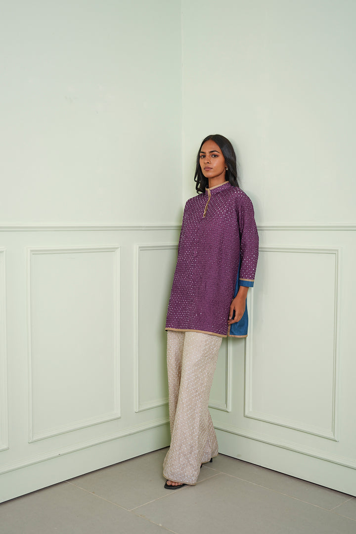 Crushed Bandhani Kurta Shirt