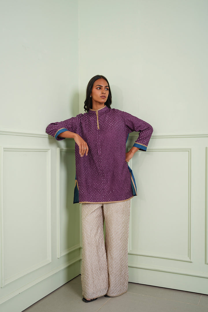 Crushed Bandhani Kurta Shirt