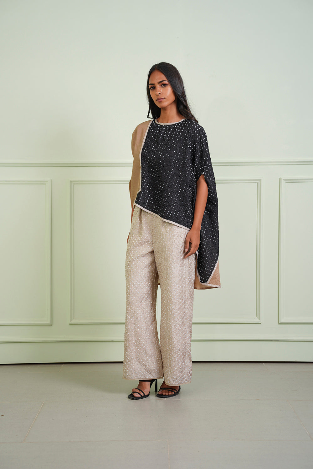 Crushed Bandhani Asym Top