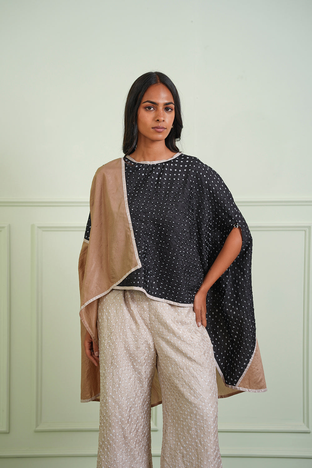 Crushed Bandhani Asym Top