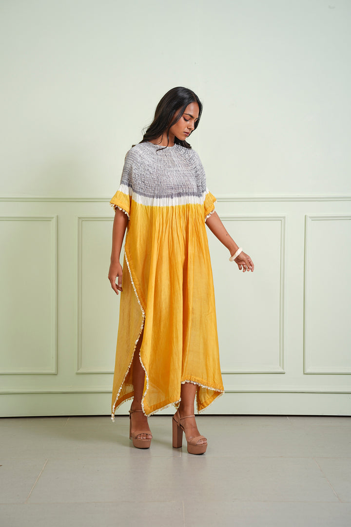 Shibori Tissue Kaftan