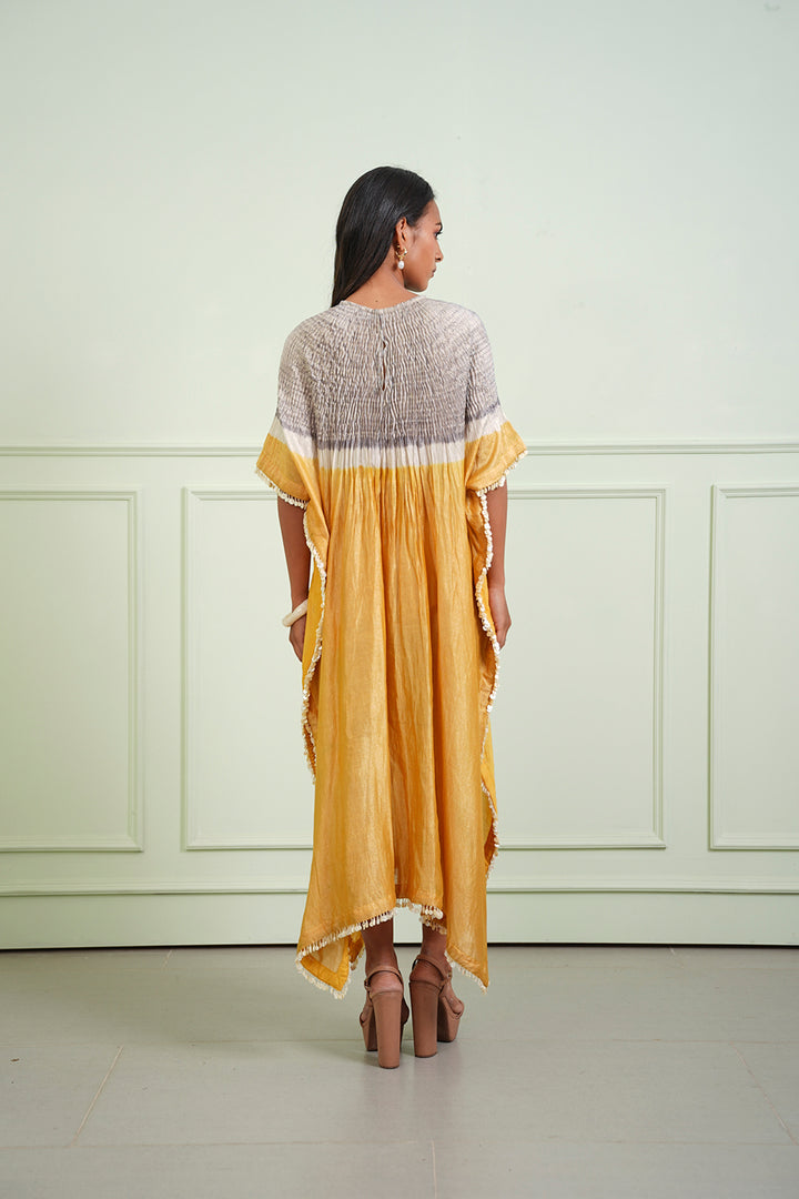 Shibori Tissue Kaftan