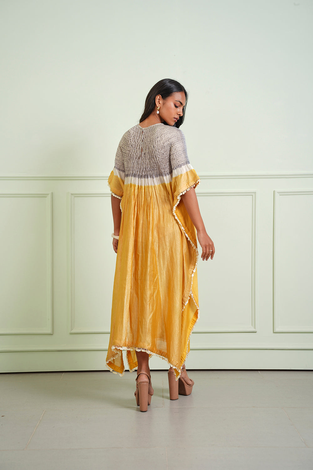 Shibori Tissue Kaftan