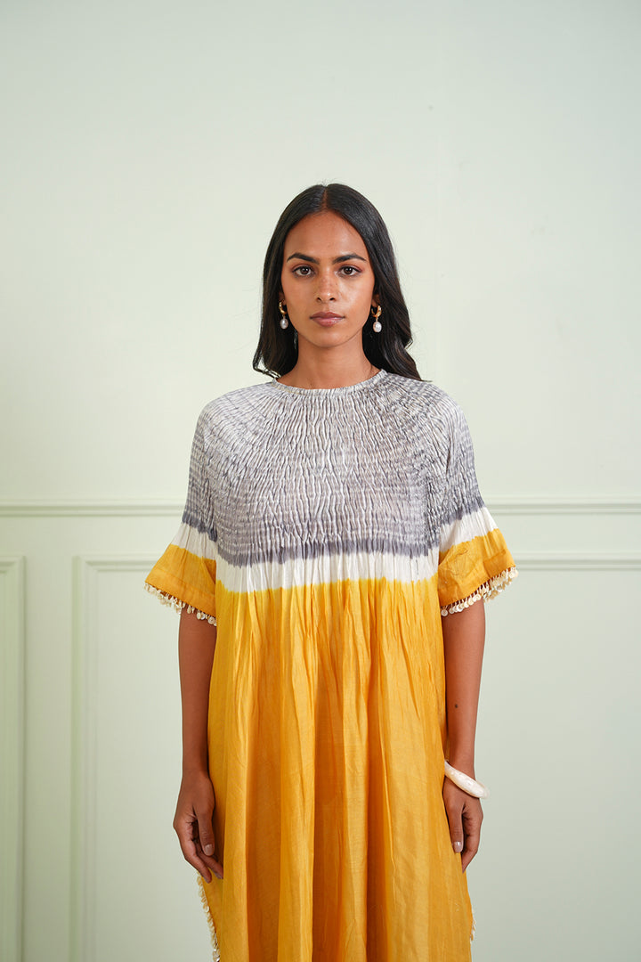 Shibori Tissue Kaftan