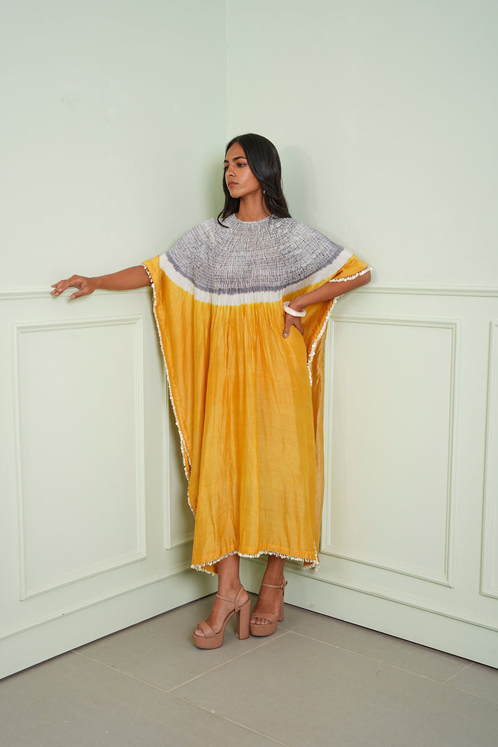 Shibori Tissue Kaftan