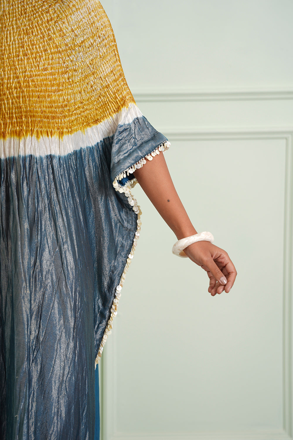 Shibori Tissue Kaftan