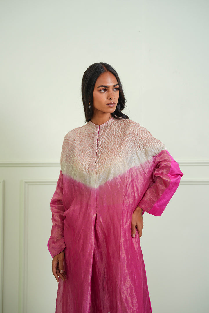Shibori Tissue Short Kurta