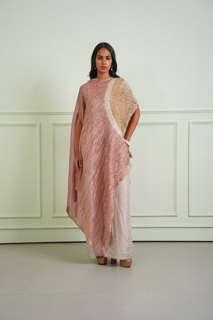 Shibori Tissue Asym Dress
