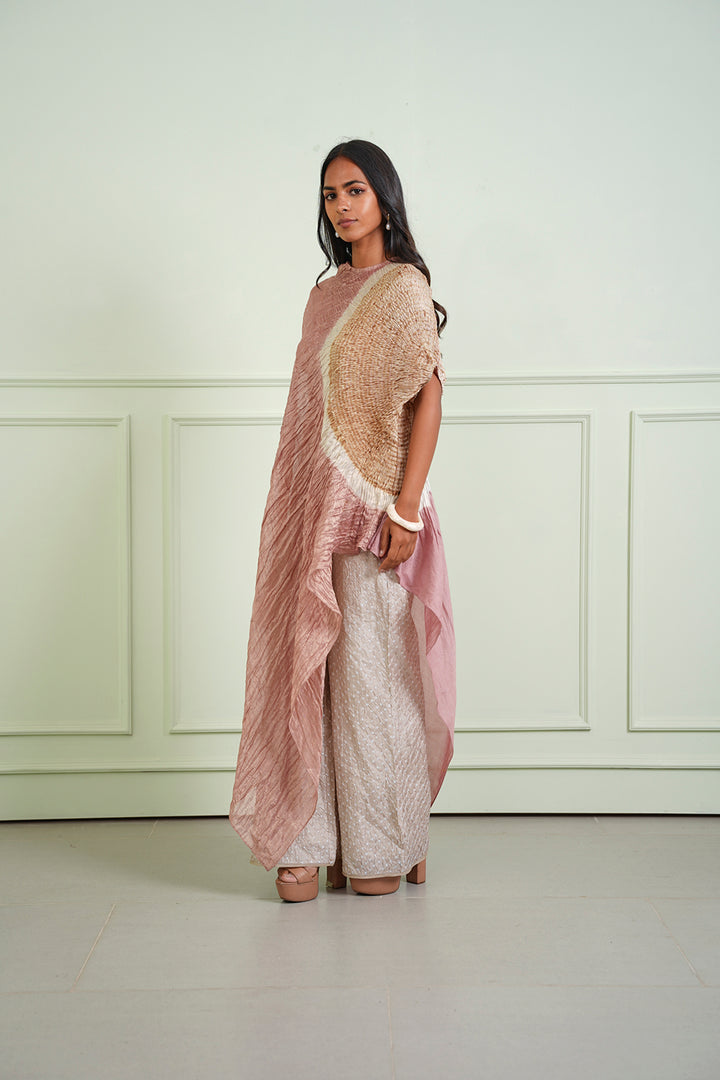 Shibori Tissue Asym Dress