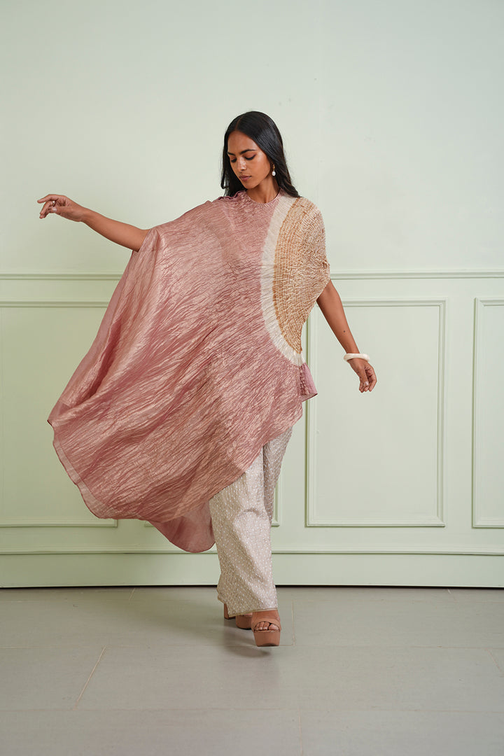 Shibori Tissue Asym Dress