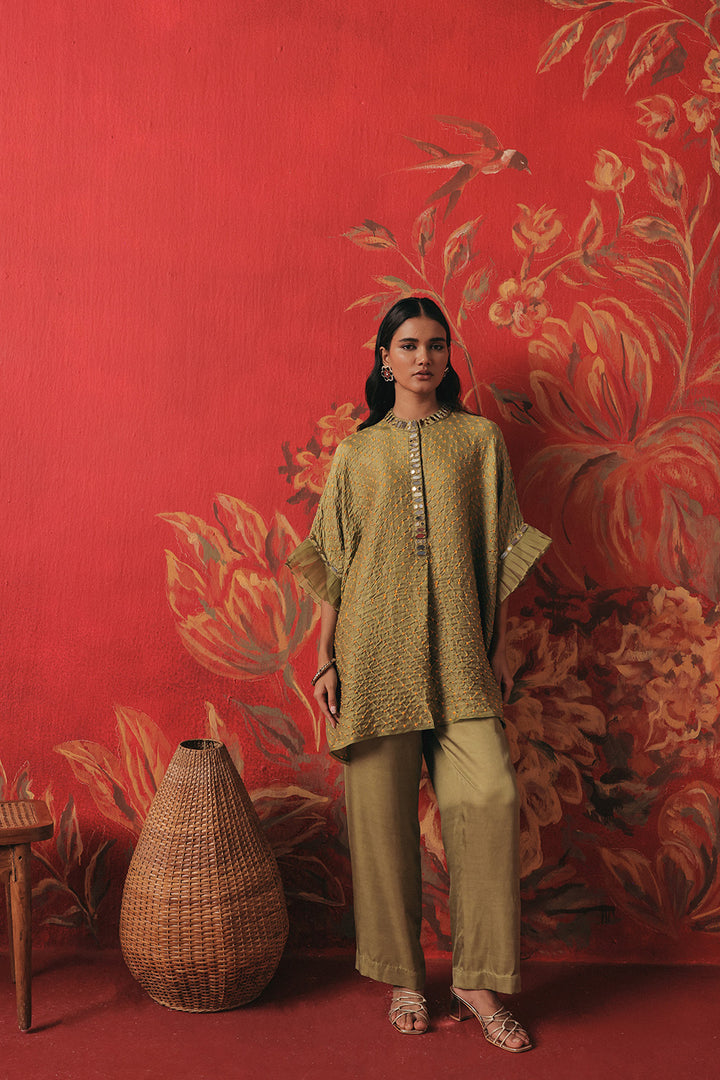 Oversize Hi Low Tunic With Ruffles