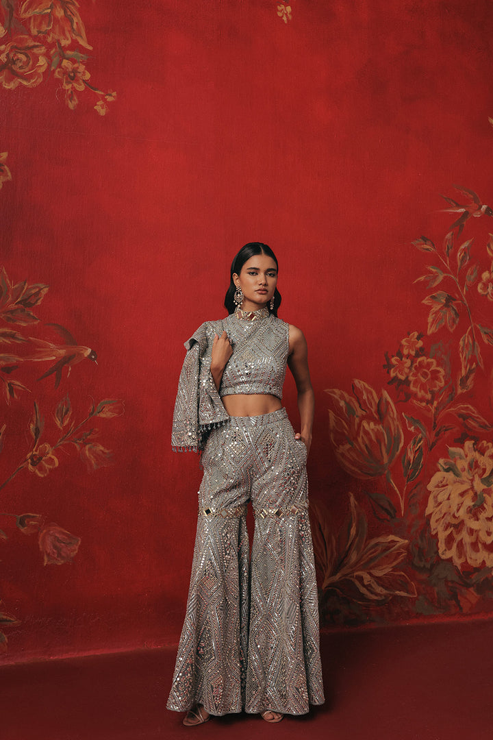 Mirrorwork Shararas