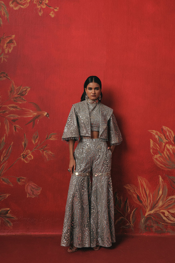 Mirrorwork Shararas