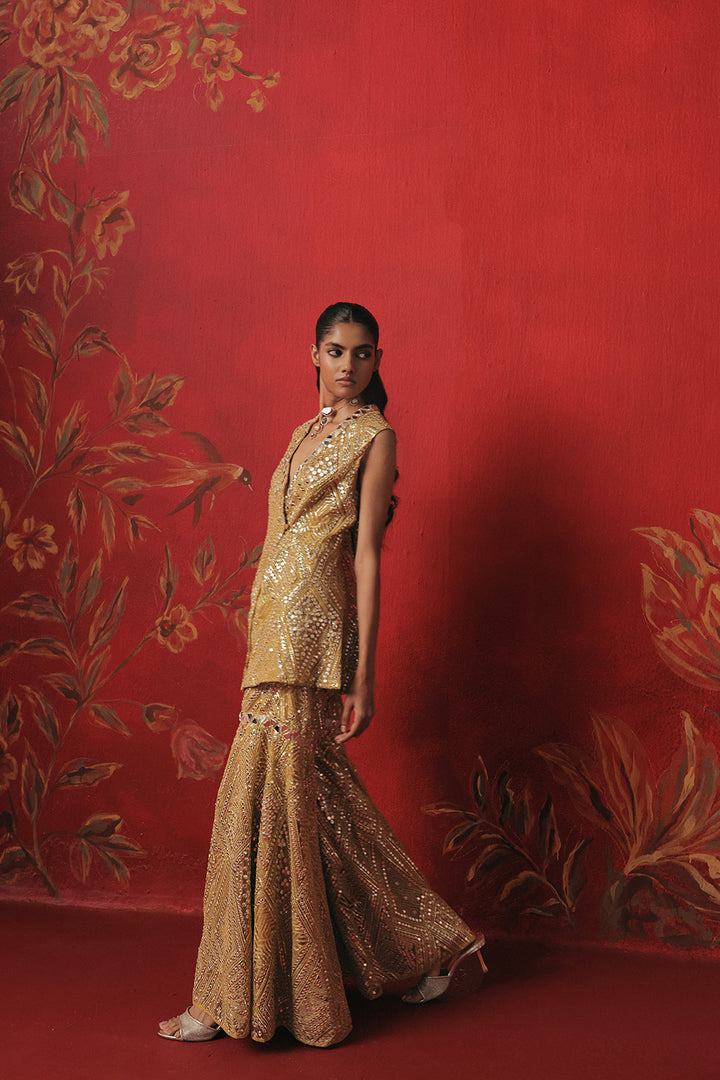 Mirrorwork Shararas