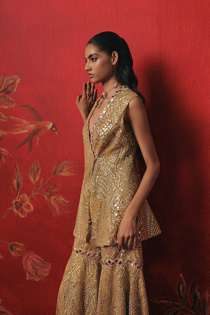 Mirrorwork Shararas