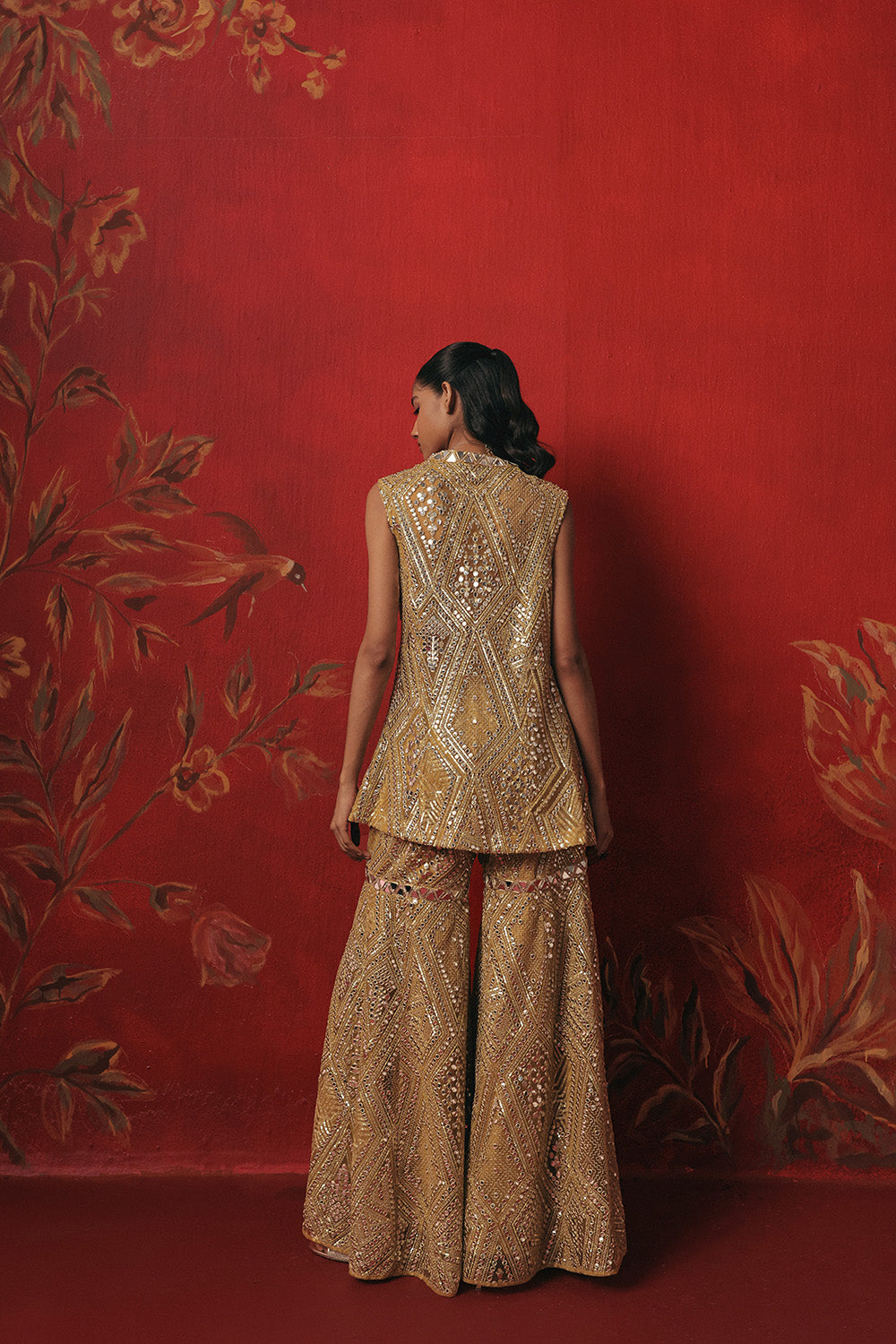 Mirrorwork Shararas