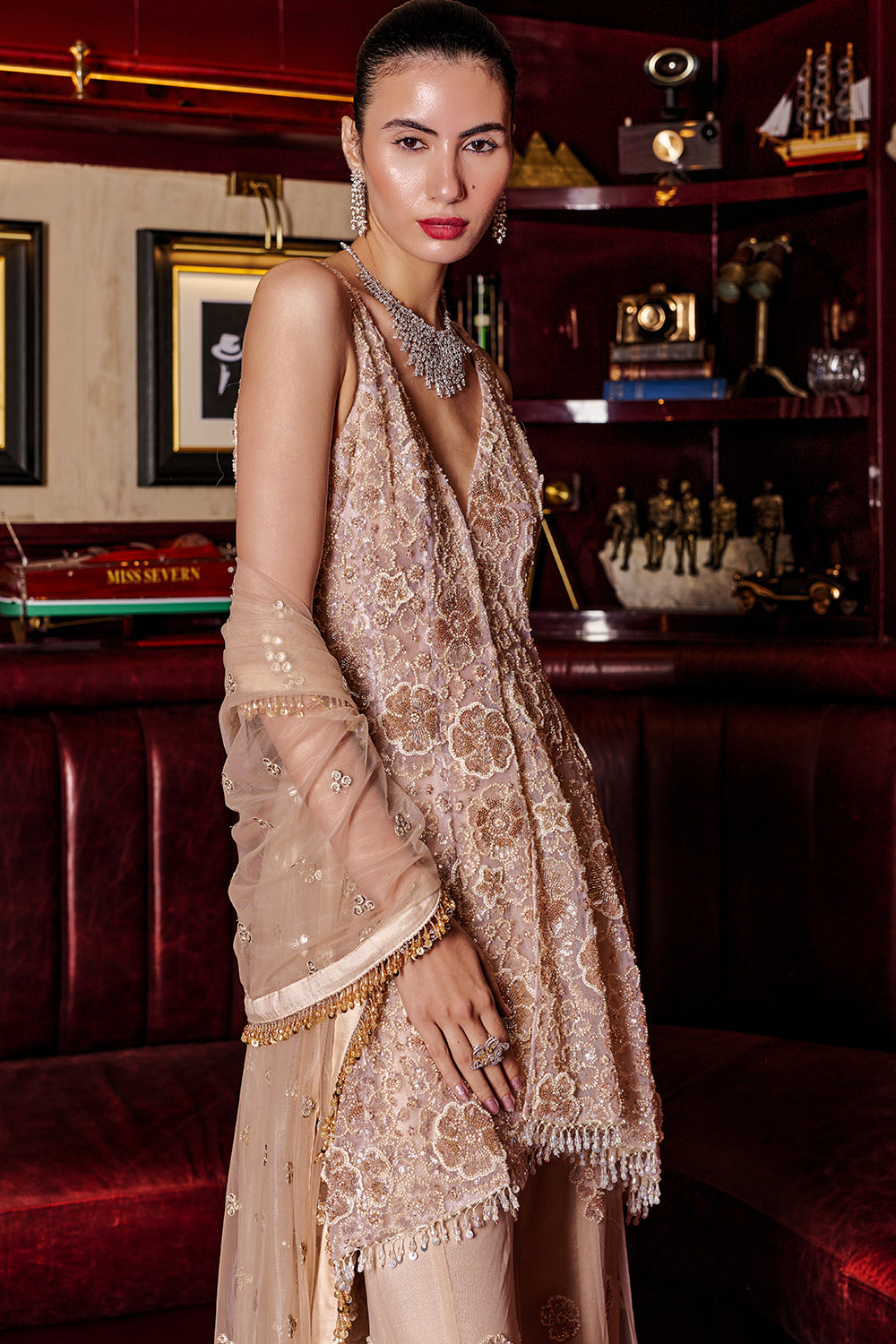 Sylvie asymmetric sherwani