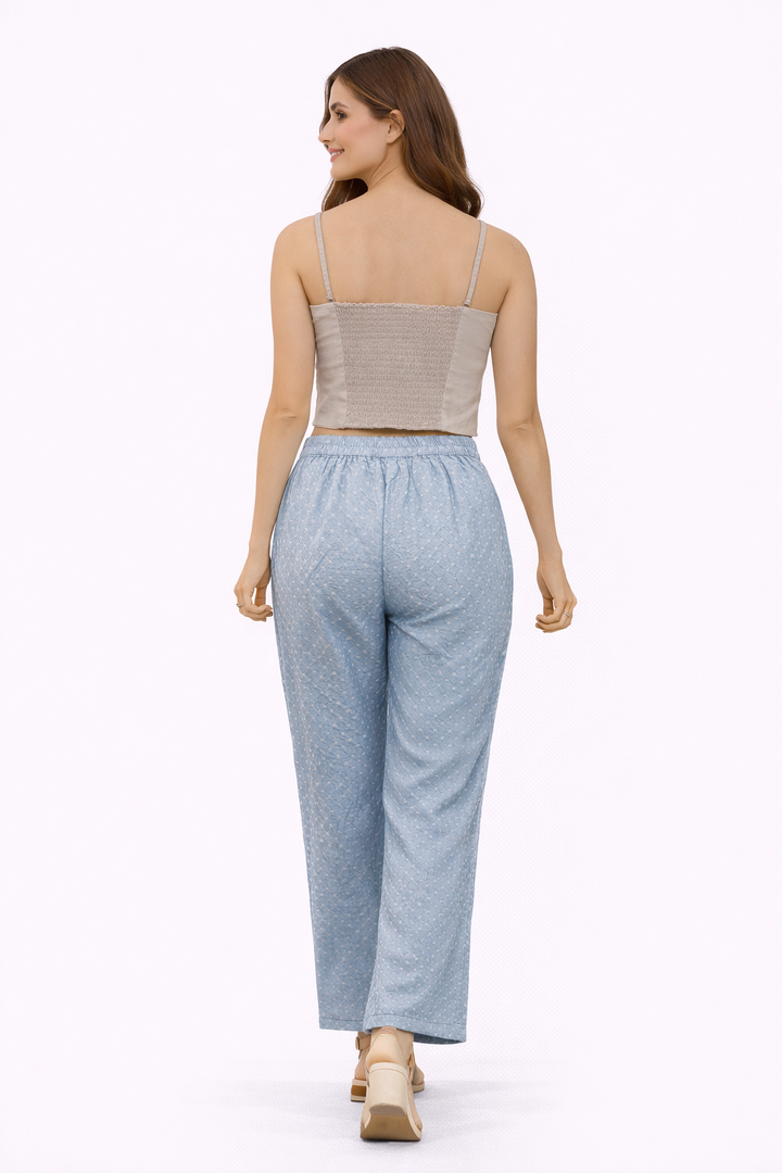 Crepe Inner With Flared Palazzo Pants