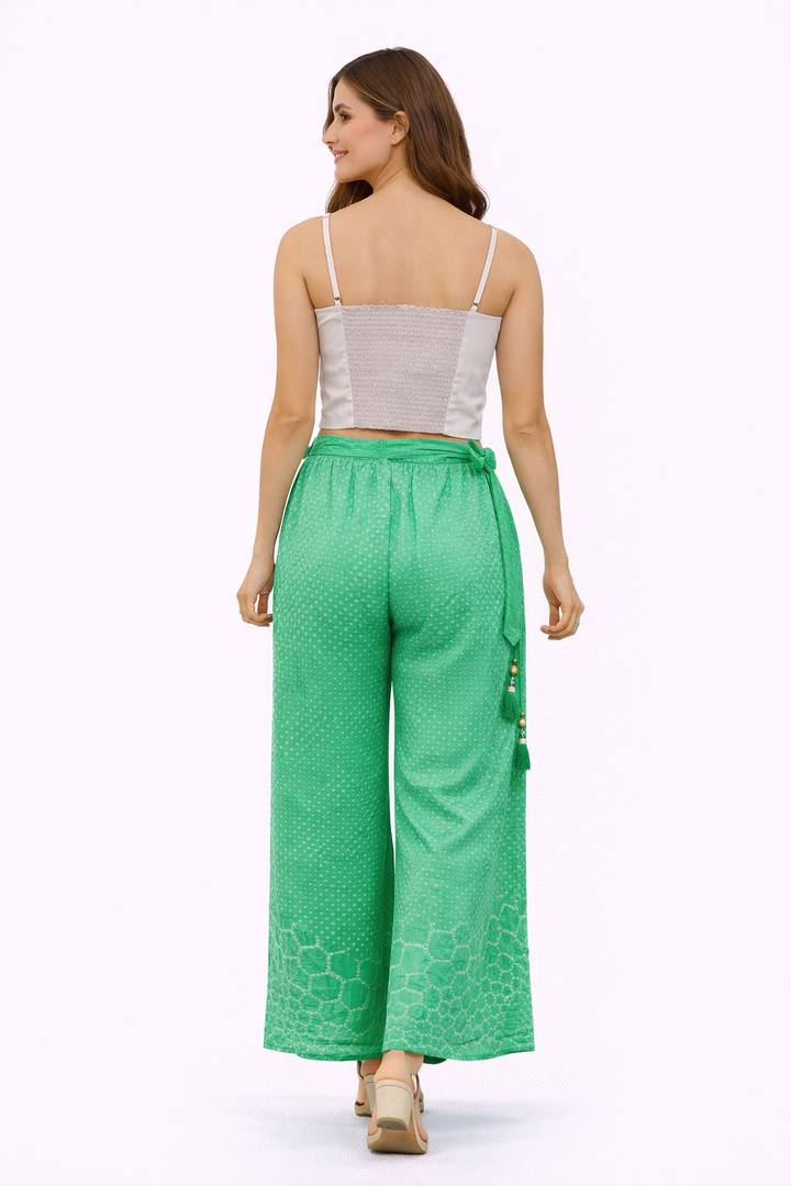 Crepe Inner With Artisnal Bandhani Plazzos