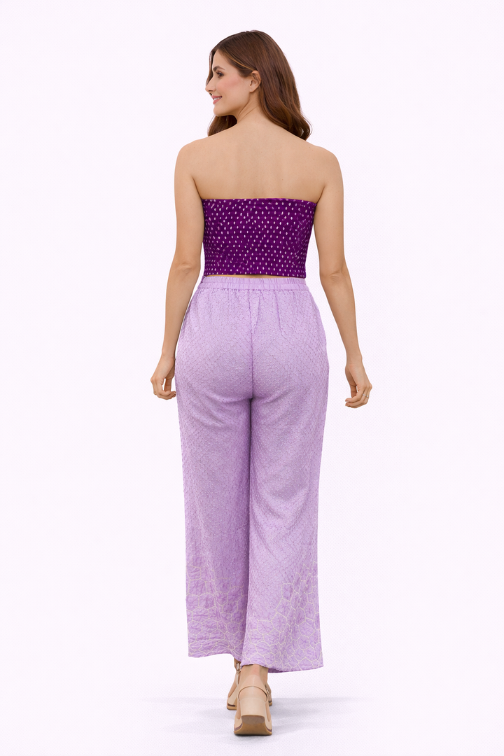 Bandhani bustier With Artisnal Bandhani Plazzos