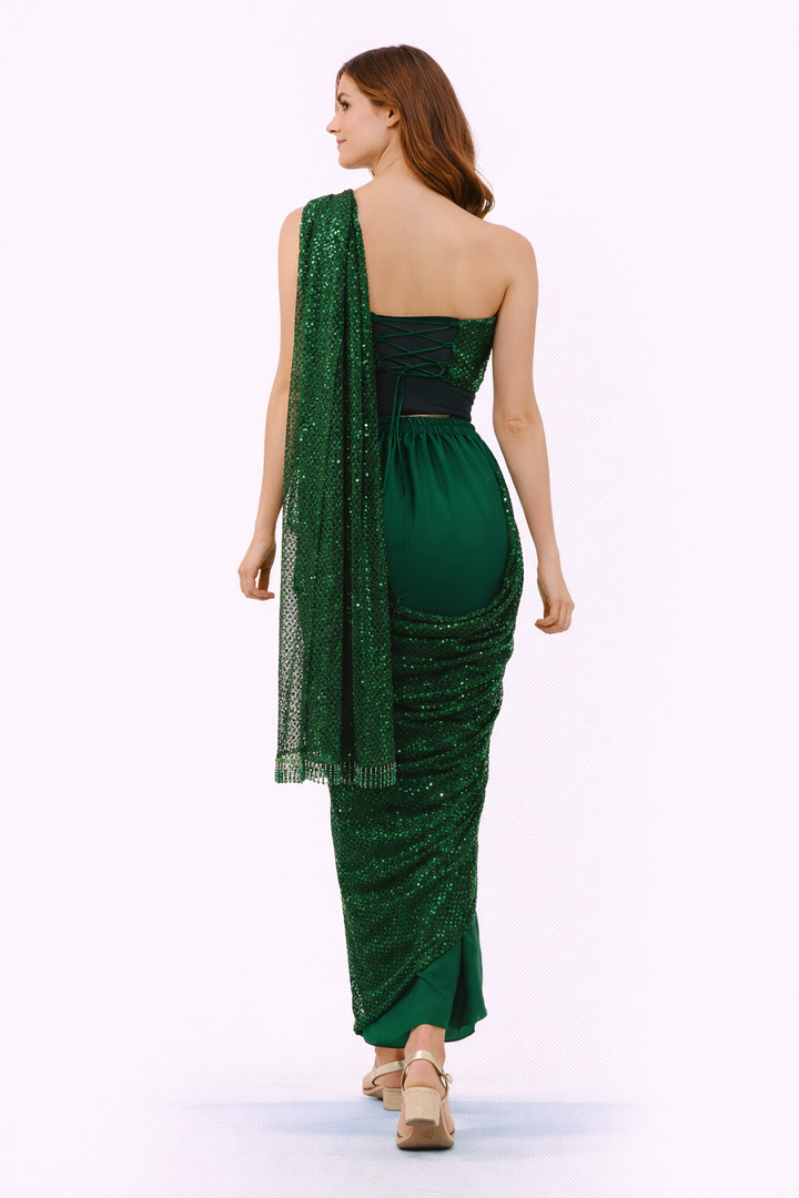 Draped saree with blouse