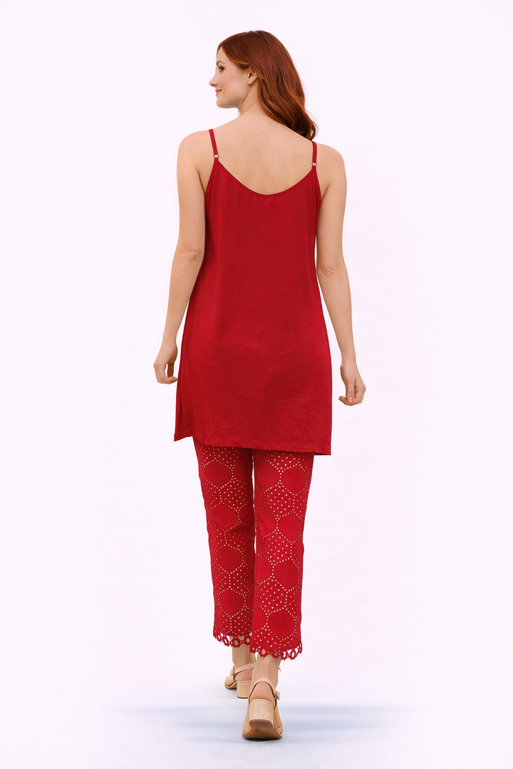 Inner with Mirrorwork on Neckline with Riders Pants