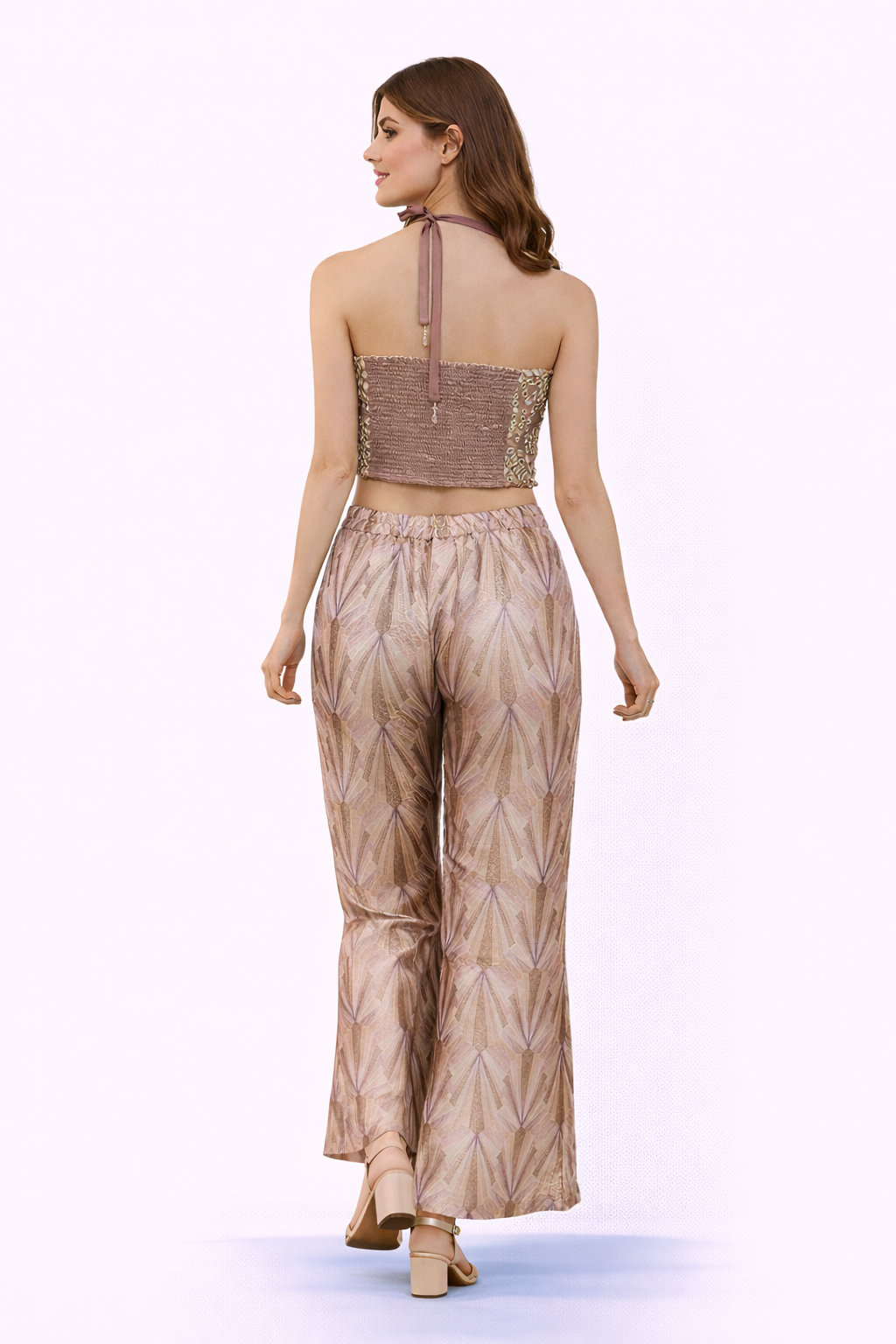 Blush Brocade Pants
