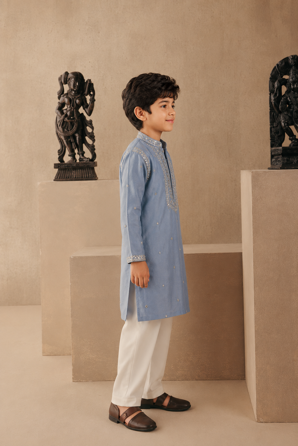 Mirror & Zari Embellished Kurta Set