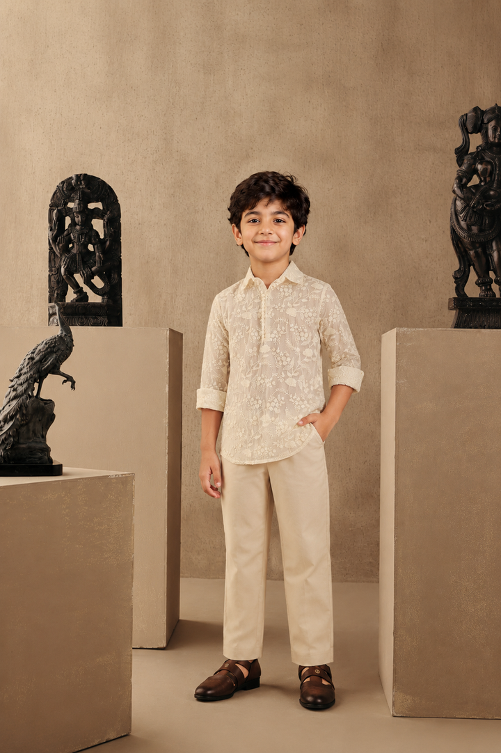 Chikankari Kurta Shirt  Set