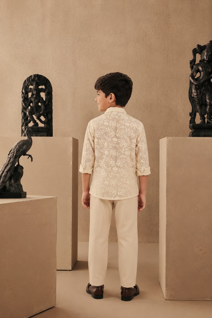 Chikankari Kurta Shirt  Set