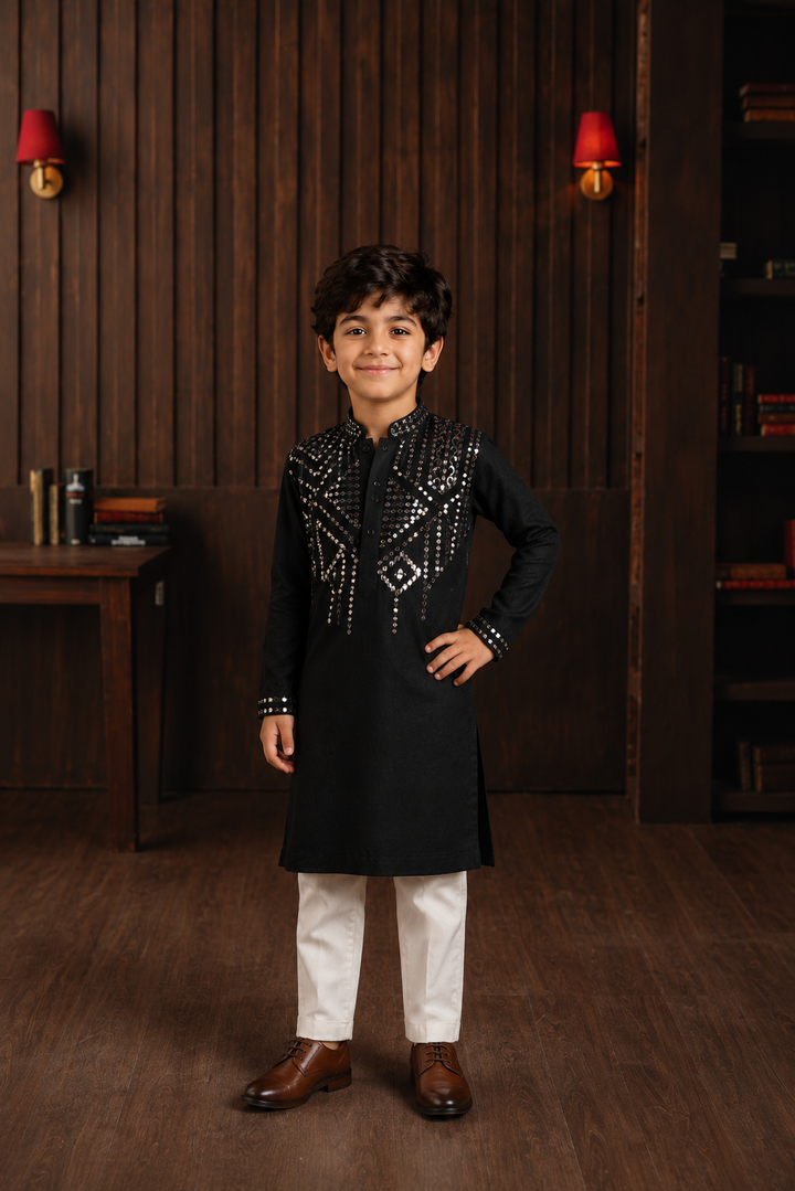 Mirror Embellished Kurta
