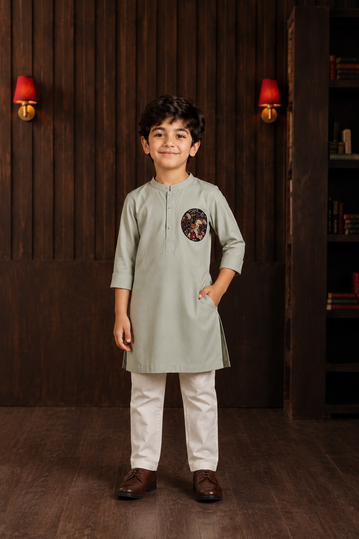 Art Deco Angrakha Kurta