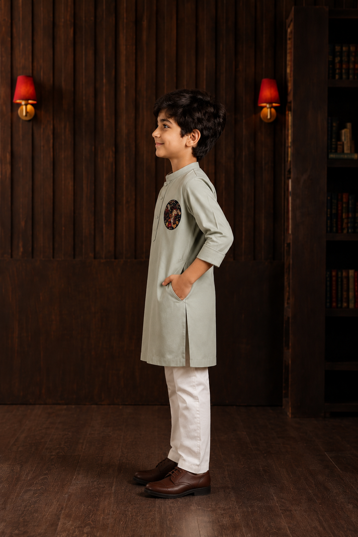 Art Deco Angrakha Kurta