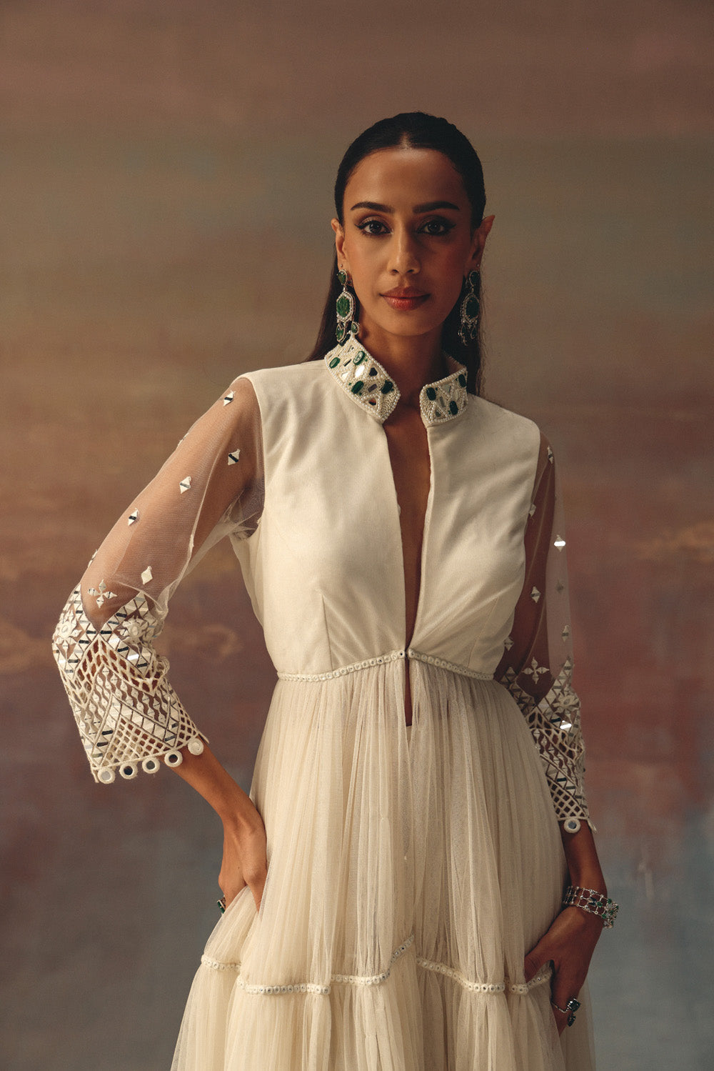 Backless Anarkali Jacket