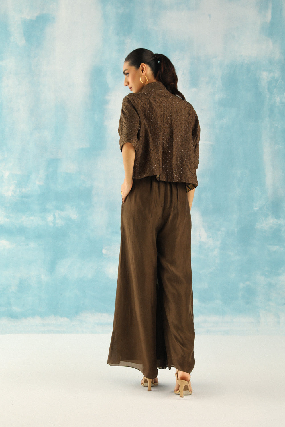 Mirrorwork Flared Palazzo Pants