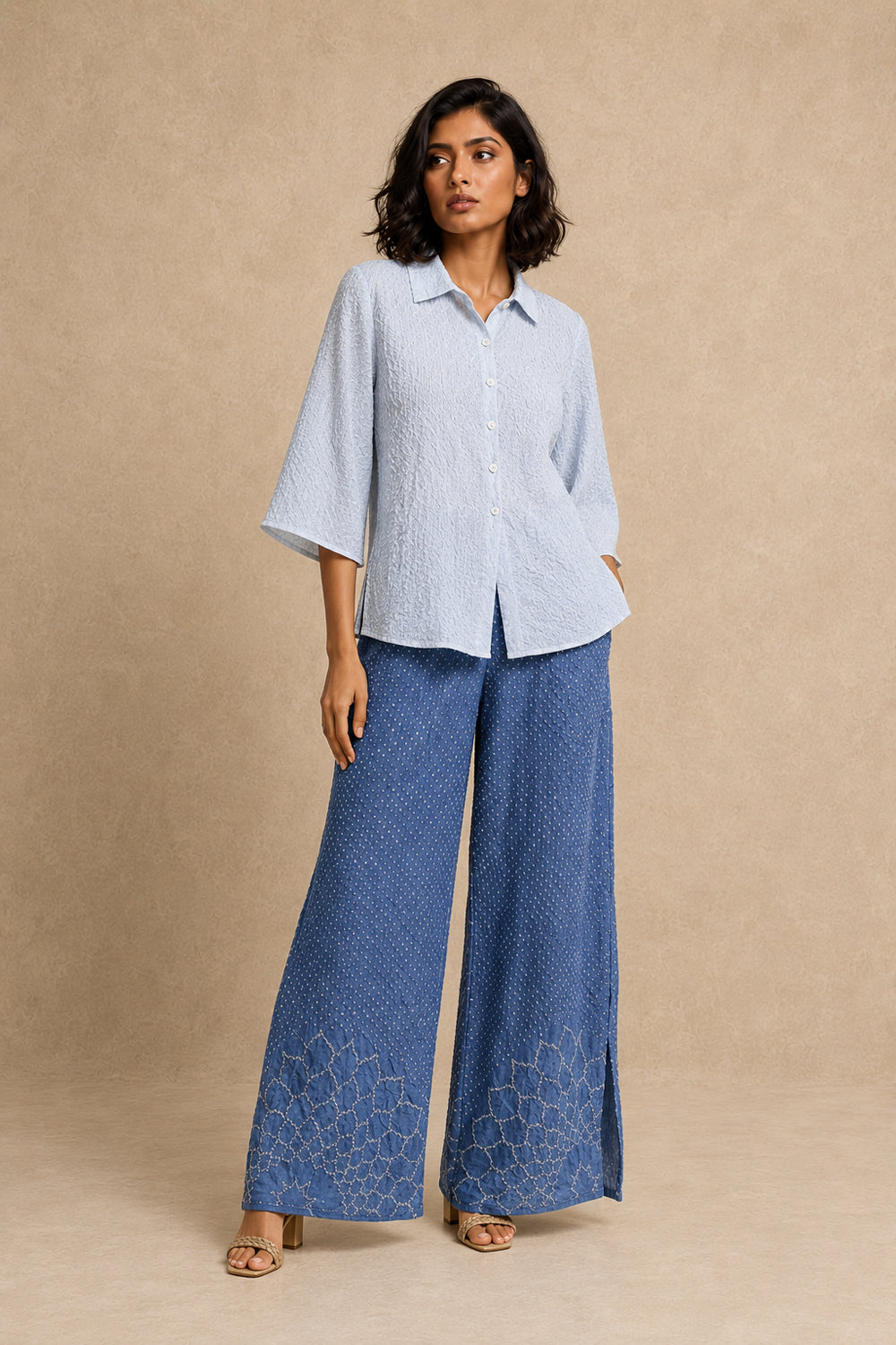 Rai Bandhani A Line Shirt