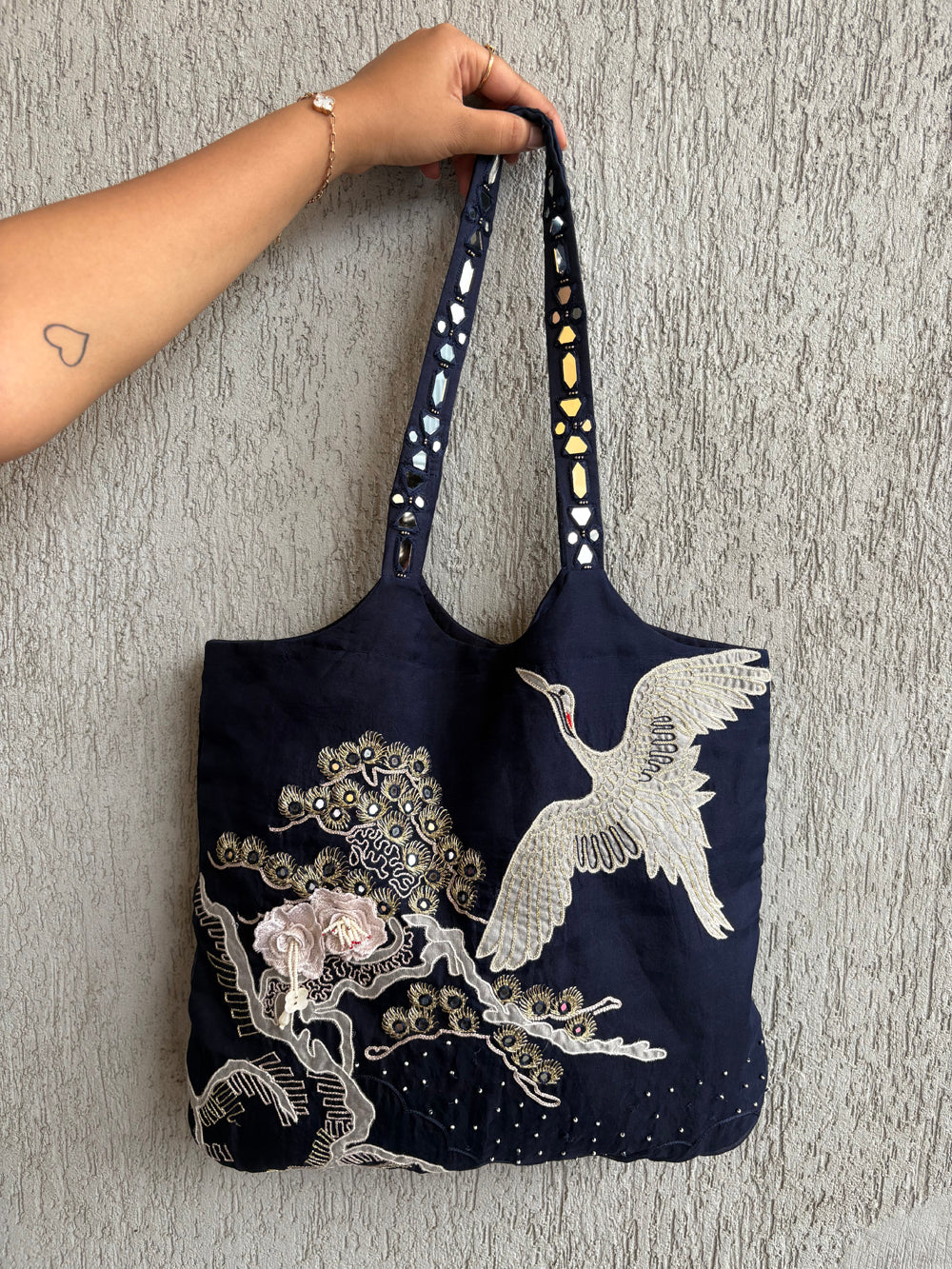 Cherry blossom small tote bag