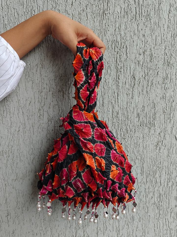 Bandhani Embellished Potli Bag