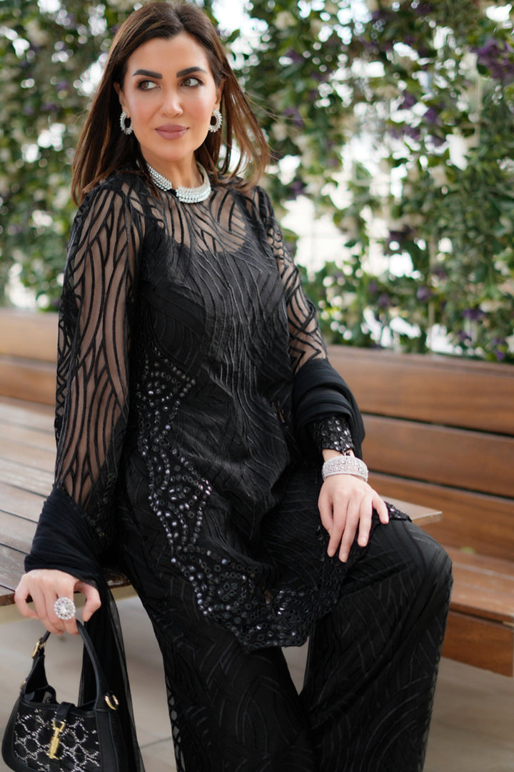 Sonia Kamran  in our Applique Kurta With Inner and Palazzos