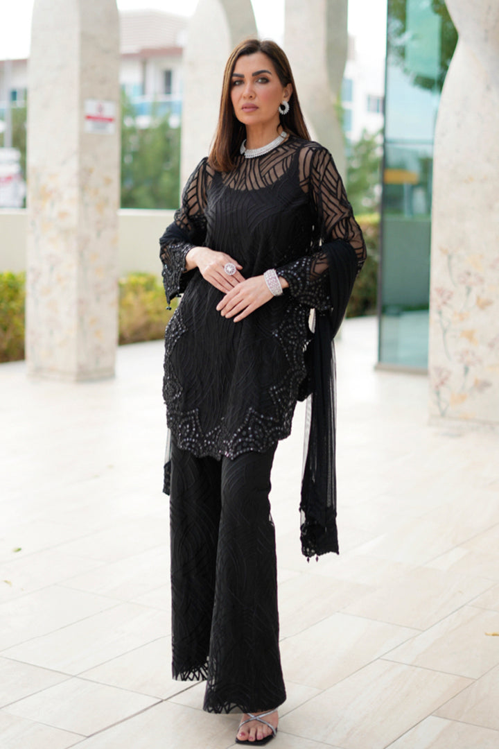 Sonia Kamran  in our Applique Kurta With Inner and Palazzos