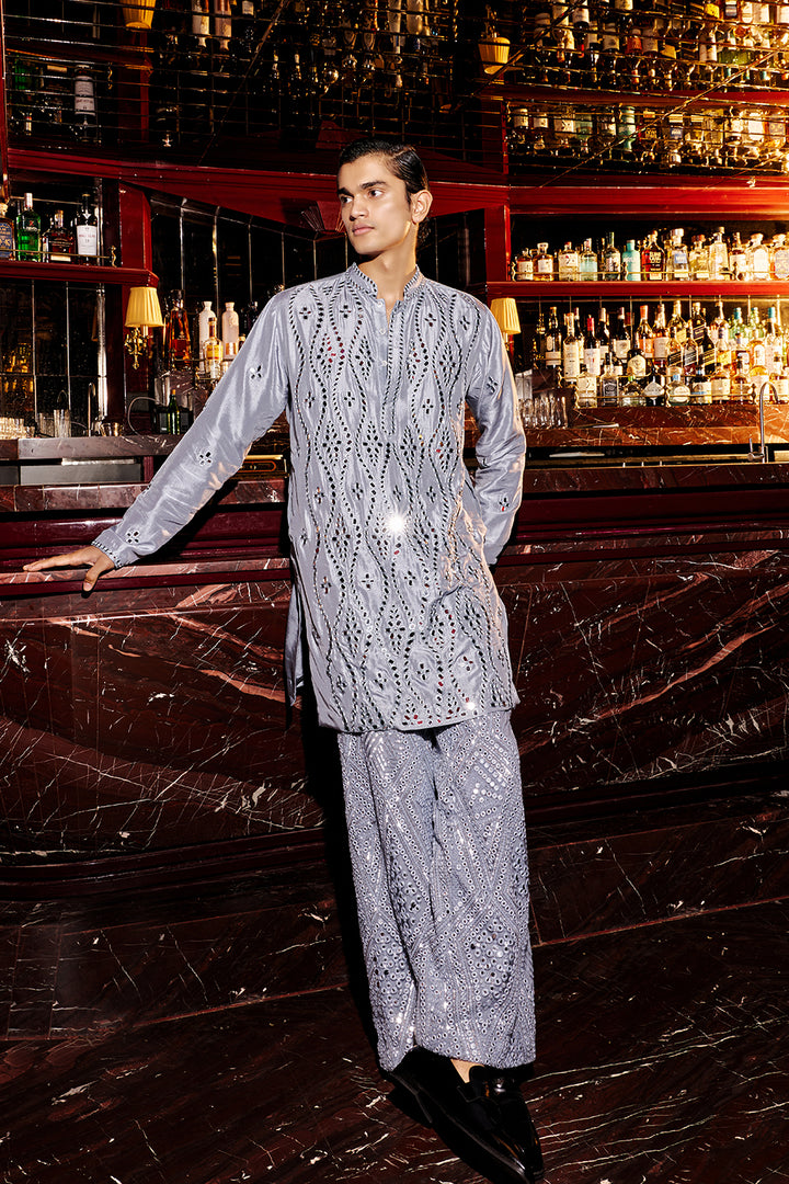 The Lucien Mirrorwork Kurta Set