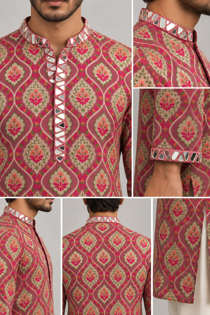 The Leandre Banarasi Mirrorwork Kurta Set