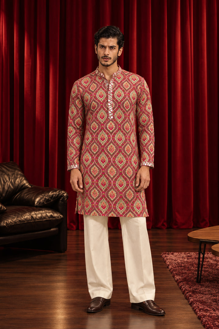 The Leandre Banarasi Mirrorwork Kurta Set