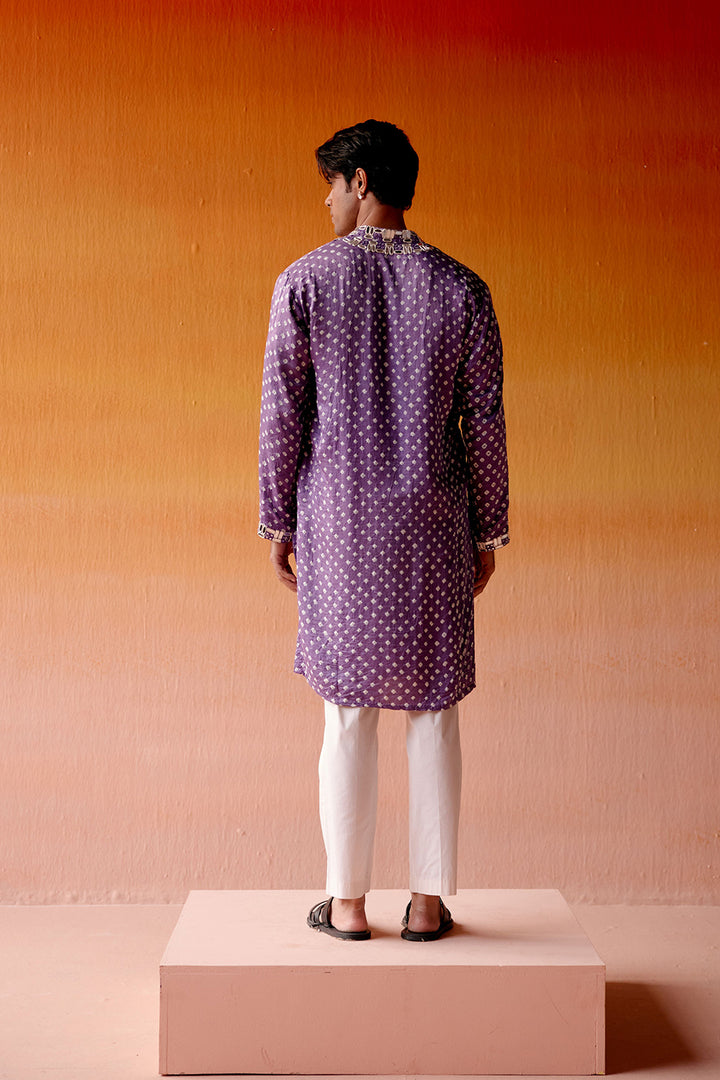 BANDHANI KURTA WITH STRAIGHT PANTS