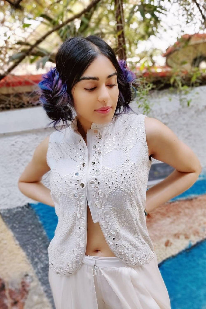 Adah Sharma in our Mirrorwork Jacket