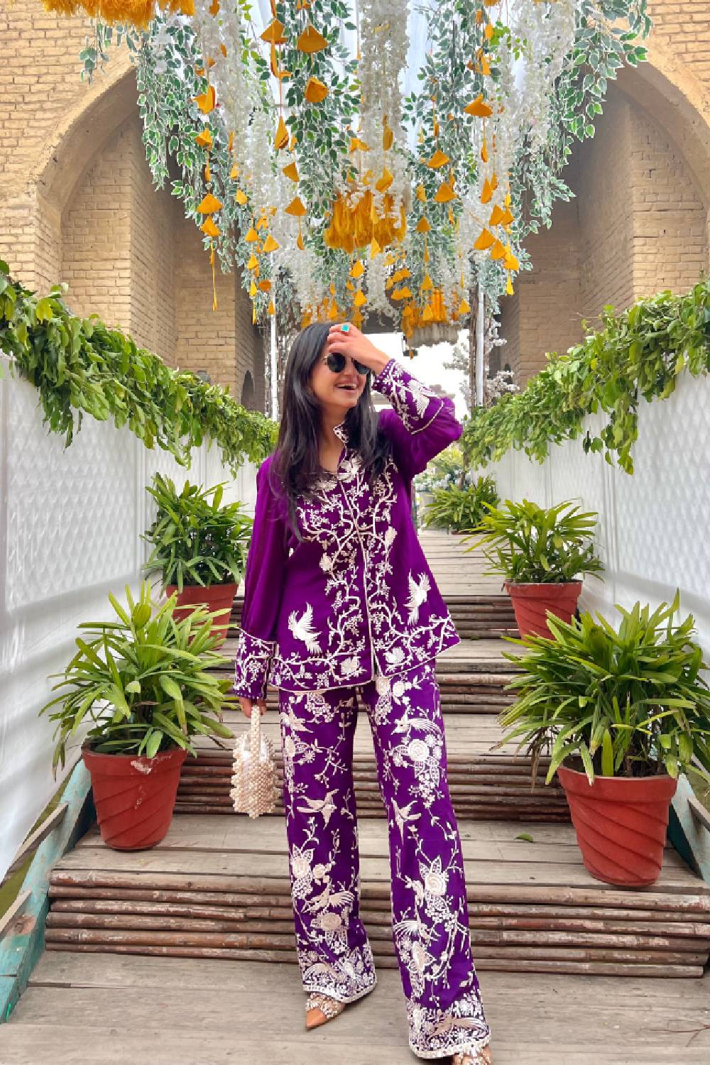 Dhriti Mehra in our Parsi Gaara palazzo  pant