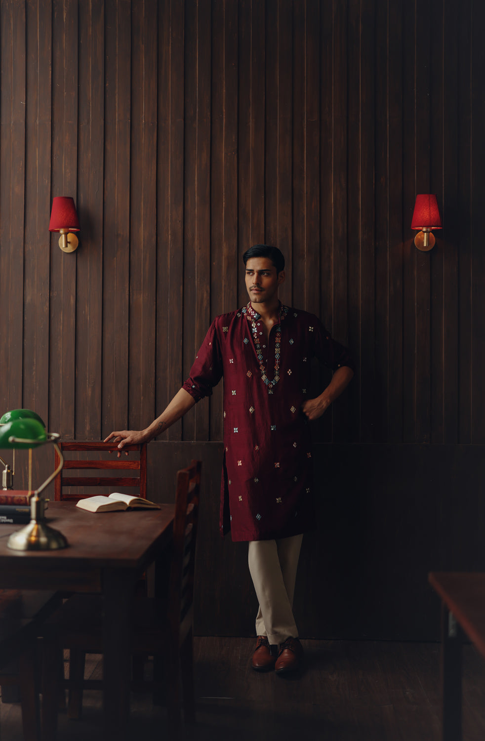 Kutchi Embroidery Kurta Set